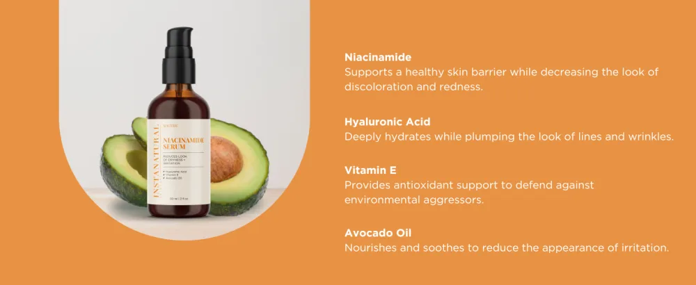 InstaNatural Niacinamide Serum 2 fl oz (60 ml) - Clean Ingredients