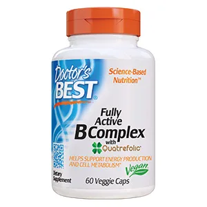 Doctor's Best Fully Active B Complex with Quatrefolic 60 Veggie Caps - B Complex energy and helps coping with stress