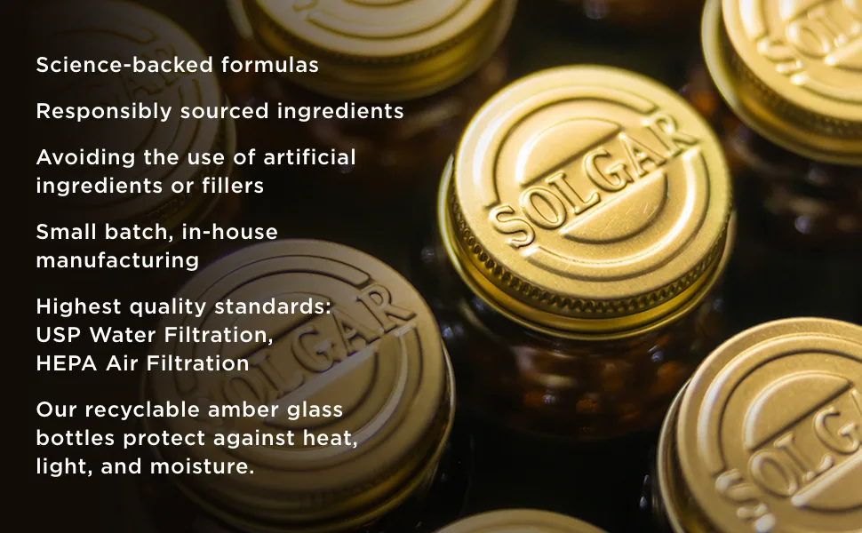 Solgar Ester-C Plus Vitamin C 500 mg 250 Vegetable Capsules - Solgar Credentials