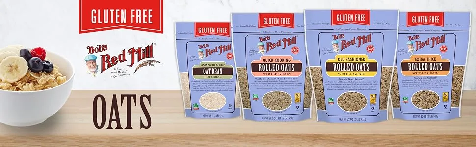Bob's Red Mill Old Fashioned Rolled Oats Whole Grain Gluten Free 32 oz (907 g) - product information 1