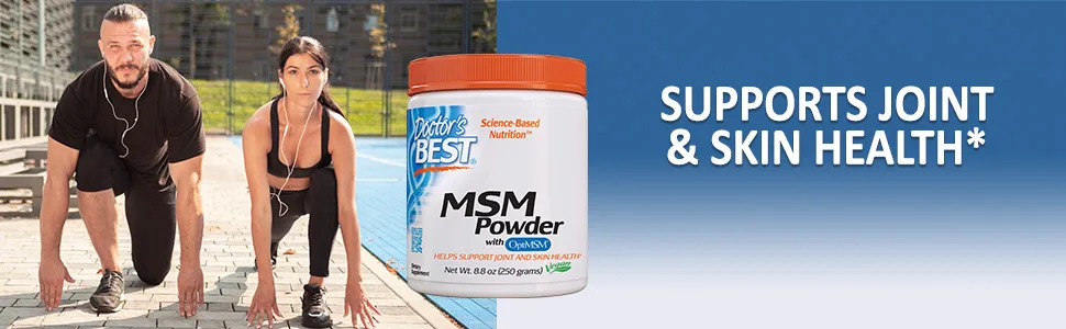 Doctor's Best MSM Powder with OptiMSM 8.8 oz (250 g) - MSM joint comfort and mobility healthy immune antioxidant defenses hair, skin, and nails