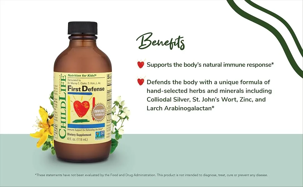 ChildLife Essentials First Defense 4 fl oz (118.5 ml) - multivitamin immune boosters hyperactive supplements berroca tablets original appetite booster