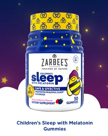Zarbee's Children's Sleep with Melatonin Supplement Natural Grape Flavor  For Children 3 Years + 30 Chewable Tablets - Melatonin Gummies