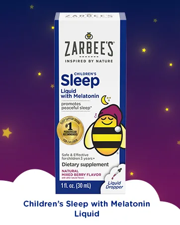 Zarbee's Children's Sleep with Melatonin Supplement Natural Grape Flavor  For Children 3 Years + 30 Chewable Tablets - Melatonin Liquid