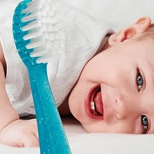RADIUS Totz Toothbrush 18 + Months Extra Soft Light Blue Sparkle - totz brush