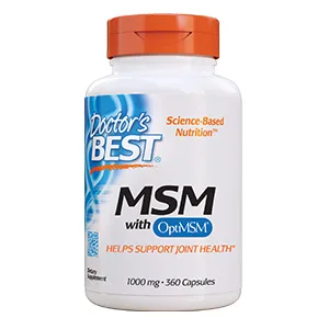 Doctor's Best MSM with OptiMSM 1000 mg 360 Capsules - MSM joint comfort and mobility healthy immune antioxidant defenses hair, skin, and nails