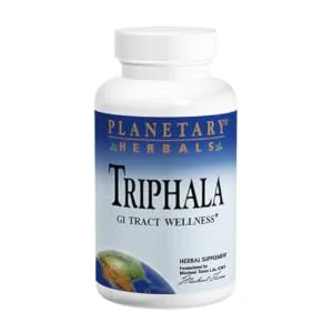 Planetary Herbals Triphala GI Tract Wellness 1000 mg 180 Tablets - Bottle of Planetary Herbals Triphala