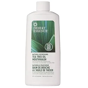 Desert Essence Natural Refreshing Tea Tree Oil Mouthwash Alcohol Free 8 fl oz (236 ml) - Tea Tree Oil Mouthwash