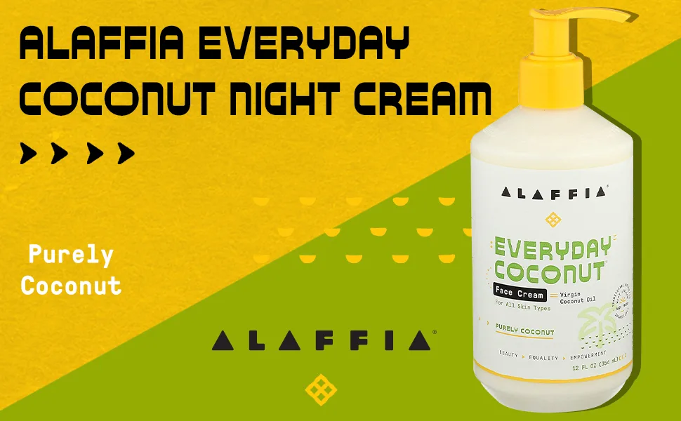 Alaffia Purely Coconut Night Cream Coconut & Kpagnan Butter 12 fl oz (354 ml) - product information 2