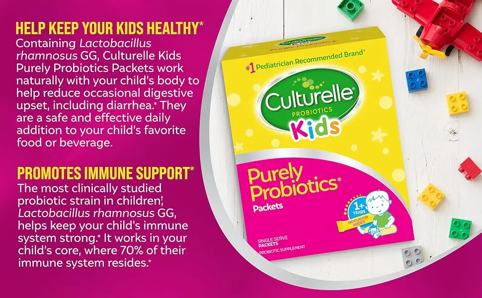 Culturelle Kids Daily Probiotic Unflavored 50 Single Serve Packets - Kids Packets