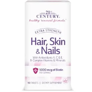 21st Century Hair Skin & Nails Extra Strength 90 Tablets - product information 1