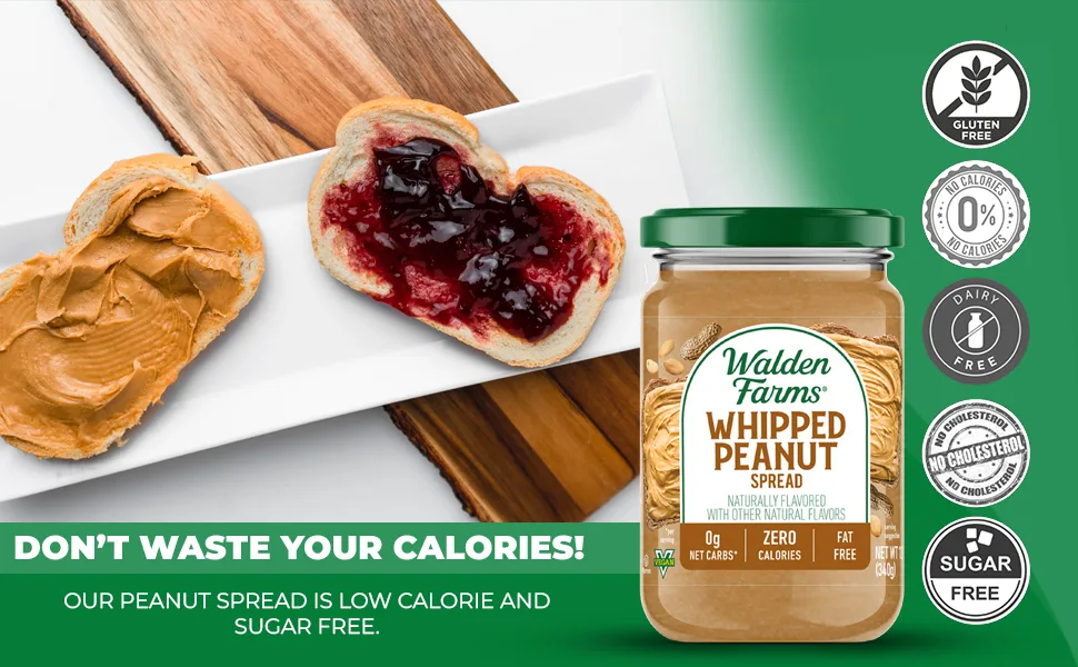 Walden Farms Whipped Peanut Spread 12 oz (340 g) - Whipped Peanut Spread