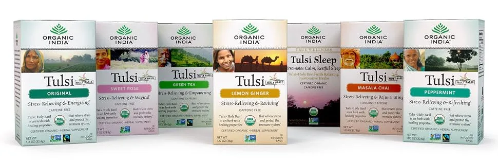Organic India Tulsi Tea Sleep Caffeine Free 18 Infusion Bags 1.14 oz (32.4 g) - product information 1