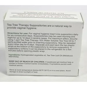 Tea Tree Therapy Suppositories with Tea Tree Oil for Vaginal Hygiene 6 Suppositories - product information 3