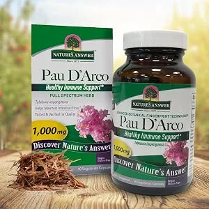 Nature's Answer Pau D'Arco 1000 mg 90 Vegetarian Capsules - Nature