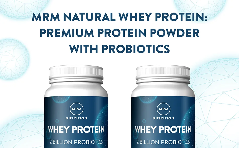 MRM Natural Whey Protein 2 Billion Probiotics Dutch Chocolate 2.02 lbs (917 g) - best protein powder