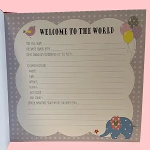 Baby's My First Year Record Log Book to Commemorate Birth Through Their First Year on Earth - Blue - first page