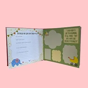 Baby's My First Year Record Log Book to Commemorate Birth Through Their First Year on Earth - Pink - inside