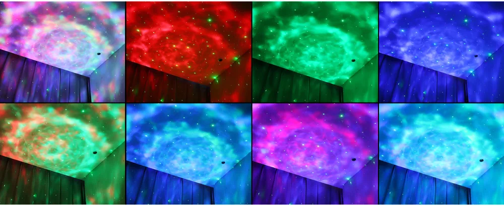 Bozhihong Galaxy Projector Star Projector Night Light with Remote Control/Timer Function/Built-in Music Light Projector with 8 Lighting Modes for Kids Baby Adults Bedroom Decor/Party/Gift(Black) - star projector