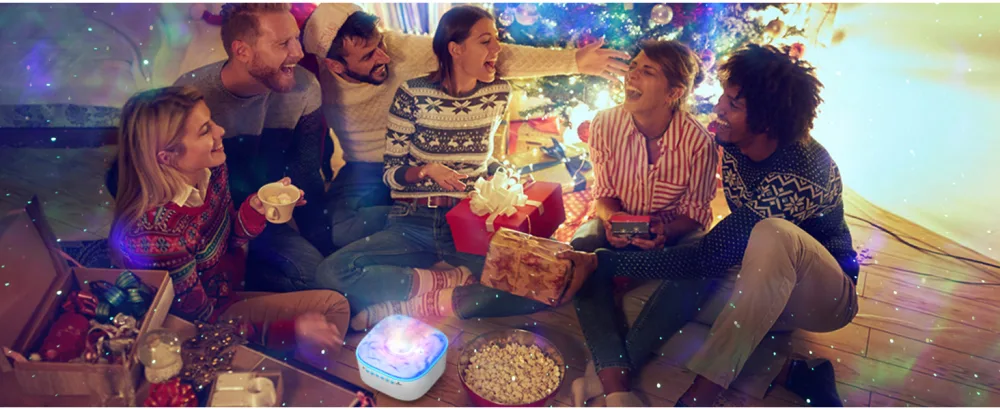 Bozhihong Galaxy Projector Star Projector Night Light with Remote Control/Timer Function/Built-in Music Light Projector with 8 Lighting Modes for Kids Baby Adults Bedroom Decor/Party/Gift(Black) - starry night light projector