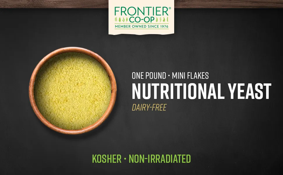 Frontier Natural Products Nutritional Yeast Mini Flakes 16 oz (453 g) - Nutritional Yeast Mini Flakes