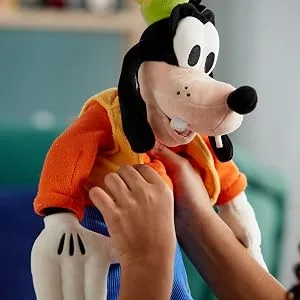 Disney Store Official Goofy Medium Soft Toy for Kids 50cm/19 Cuddly Character with Embroidered Patch on Trousers Includes Top Hat - Suitable for Ages 0+ - Goofy
