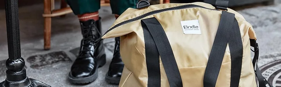 Elodie Details Changing Bag Soft Shell - Tote Nappy Bag - Stroller Strap and Changing Mat Includedl - Rebel Green - elodie details changing bag nappy bag shopper maternity tote nursery diaper black strap shoulder