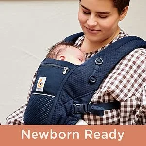 Ergobaby Adapt Carrier for Newborns from Birth 3 Positions SoftFlex Mesh Ergonomic Baby Front-Inward and Back Carry Position Graphite Grey Graphite Grey SoftFlex Mesh - newborn ready