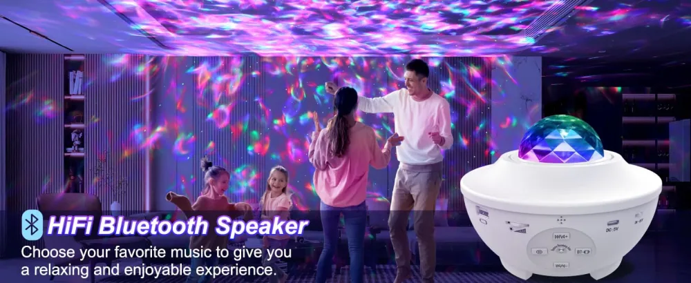 Galaxy Light Projector Star Projector with Remote Control 10 Change Colors Led Projector Light Built-in Bluetooth Music Speaker & Timer for Baby Ambiance Light Room Decor Festival Gift White - star projector