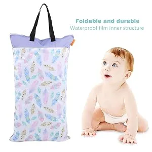Garosa Diaper Bag Waterproof Large Capacity Hanging Wet Dry Cloth Baby Inserts Nappy Laundry Storage Bag for Newborn Infants(#3) - product information 13