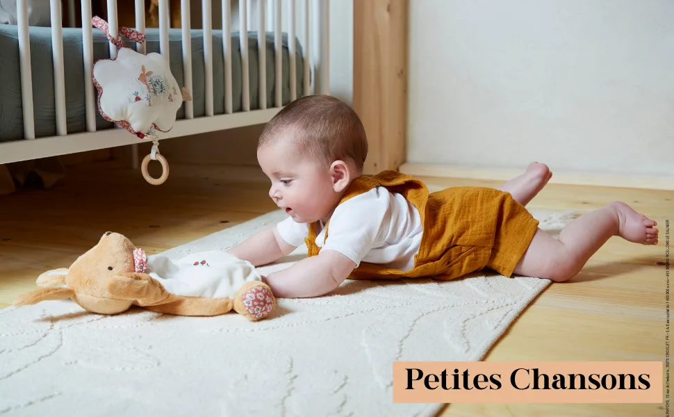 Kaloo - Petites Chansons - Cinnamon Rabbit Puppet Plush - Baby s Soft Toy - 24 cm Hand Puppet Plush - Early-Learning Toy - 0 Months + K210005 - Kaloo header small children
