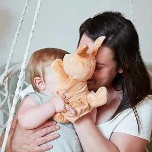 Kaloo - Petites Chansons - Cinnamon Rabbit Puppet Plush - Baby s Soft Toy - 24 cm Hand Puppet Plush - Early-Learning Toy - 0 Months + K210005 - Kaloo small children