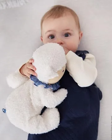 Kaloo - Petites Chansons - Cinnamon Rabbit Puppet Plush - Baby s Soft Toy - 24 cm Hand Puppet Plush - Early-Learning Toy - 0 Months + K210005 - kaloo soft sleep plush soothing sounds white noise K221002 soft sheep baby bedtime ritual