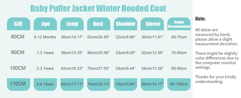 Kids Puffer Jacket Winter Hooded Coat Padded Jacket Lightweight Outerwear Boys Girls Outfits Black 3-4 Years - size