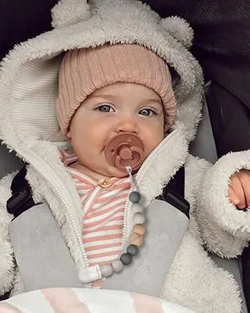 Kowlone Dummy Clips Boys Girls Soother Pacifier Chain Holder for Baby Unisex Newborn Dummies - dummy clips