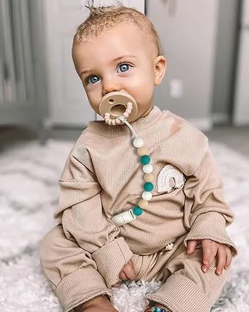 Kowlone Dummy Clips Boys Girls Soother Pacifier Chain Holder for Baby Unisex Newborn Dummies - Dummy Clips Boys