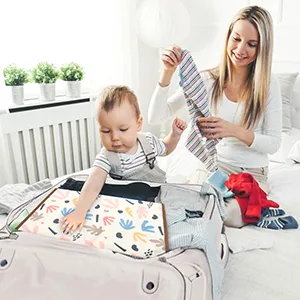 Lekebaby Nappy Changing Mat Foldable Baby Changing Mat Travel Changing Mat Portable Baby Change Mat Plant Cartoon - travel changing mat