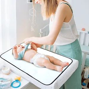 Lekebaby Portable Chaging Mat Nappy Changing Mat Foldable Baby Changing Mat Travel Changing Mat Portable Baby Change Mat Black Black Basic Version - baby changing mat