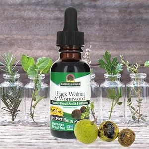 Nature's Answer Black Walnut & Wormwood Alcohol-Free 2000 mg 1 fl oz (30 ml) - black walnut and wormwood extract