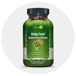 Irwin Naturals Ginkgo Smart Maximum Focus & Memory 60 Liquid Soft-Gels - product information 2