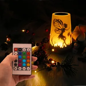 Mostof Fairy Night Light with Remote for Bedroom Touch Control Timer Rechargeable (Fairy-16 Colors) - remote control lights