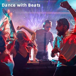 Mycket Star Projector Galaxy Projector Light LED Night Light Lamp Night Light Projector with Remote 360 Rotating Sleep Soothing Colors Changing Music Bluetooth Speaker Timer for Kids(White) - Dance with beats