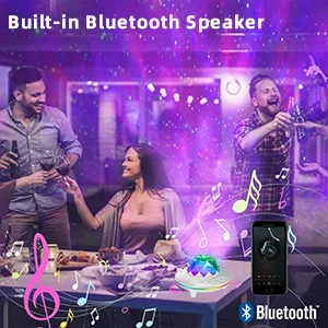Mycket Star Projector Galaxy Projector Light LED Night Light Lamp Night Light Projector with Remote 360 Rotating Sleep Soothing Colors Changing Music Bluetooth Speaker Timer for Kids(White) - galaxy light projector