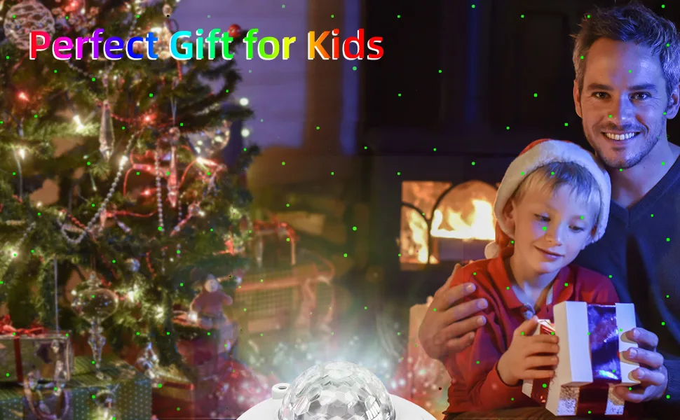 Mycket Star Projector Galaxy Projector Light LED Night Light Lamp Night Light Projector with Remote 360 Rotating Sleep Soothing Colors Changing Music Bluetooth Speaker Timer for Kids(White) - gift