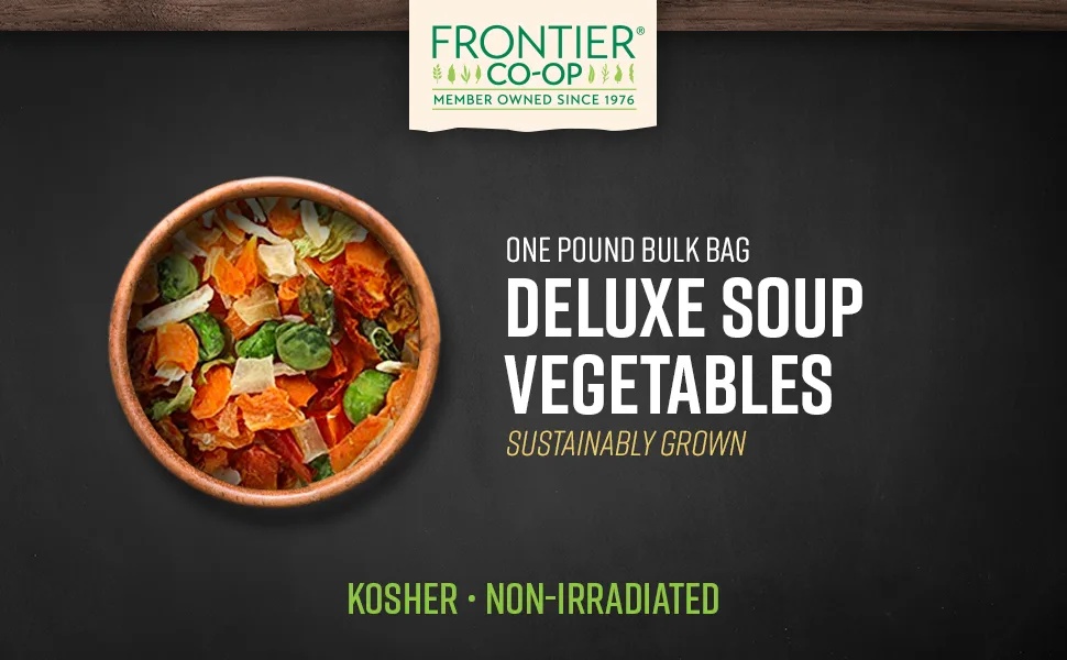 Frontier Natural Products Deluxe Vegetable Soup Blend 16 oz (453 g) - Frontier Co-op Soup Vegetables