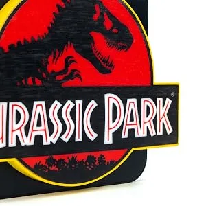 Numskull Jurassic Park 3D Lamp Wall Light - Ambient Lighting Gaming Accessory for Bedroom Home Study Office Work - Official Jurassic Park Merchandise 3D Jurassic Park - collectible