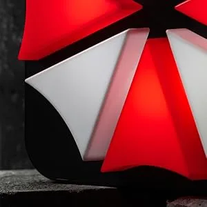 Numskull Resident Evil Umbrella Corp 3D Lamp Wall Light Plastic- Ambient Lighting Gaming Accessory for Bedroom Home Study Office Work - Official Capcom Merchandise 3D Resident Evil - lamp