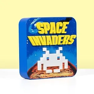 Numskull Space Invaders 3D Lamp Wall Light - Ambient Lighting Gaming Accessory for Bedroom Home Study Office Work - Official Space Invaders Merchandise 3D Space Invaders - lamp