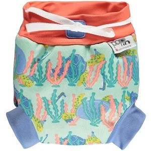 Pop in Swim Nappy (Small Monster Herman) - Turtle,turtle,diaper,swimsuit,anti-escape,close