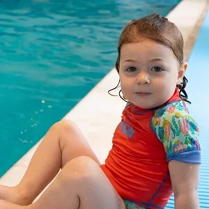 Pop in Swim Nappy (Small Monster Herman) - Turtle,turtle,diaper,swimsuit,anti-escape,close